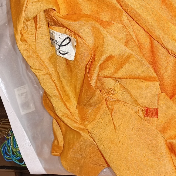 Vintage 50's peachy orange Franklin Chicago dress S/M - Picture 9 of 9